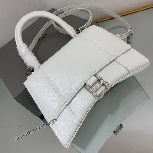 Balenciaga專櫃爆款手搓紋鑽扣S號手提包 巴黎世家Hourglass沙漏包 fyj1900